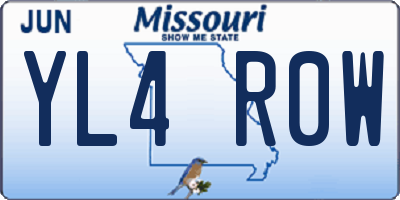 MO license plate YL4R0W