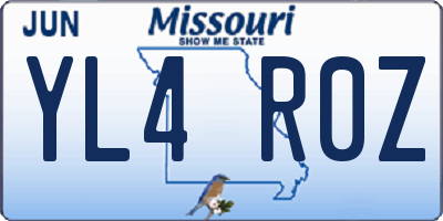 MO license plate YL4R0Z