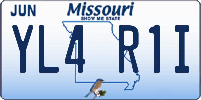 MO license plate YL4R1I
