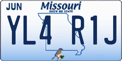 MO license plate YL4R1J