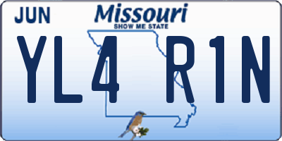 MO license plate YL4R1N