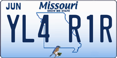 MO license plate YL4R1R