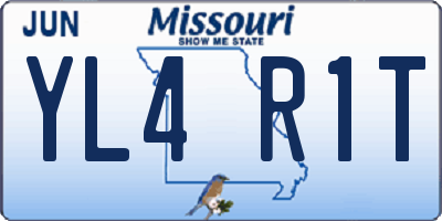 MO license plate YL4R1T