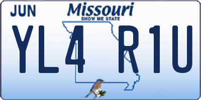 MO license plate YL4R1U