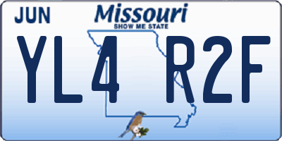 MO license plate YL4R2F