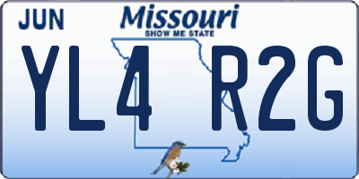 MO license plate YL4R2G