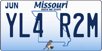 MO license plate YL4R2M