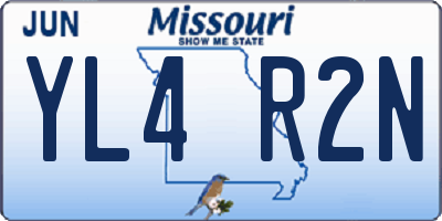 MO license plate YL4R2N