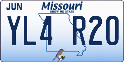 MO license plate YL4R2O