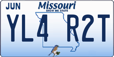 MO license plate YL4R2T