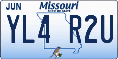 MO license plate YL4R2U