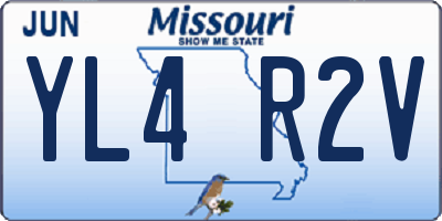 MO license plate YL4R2V