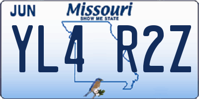 MO license plate YL4R2Z