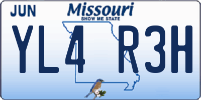 MO license plate YL4R3H