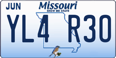 MO license plate YL4R3O