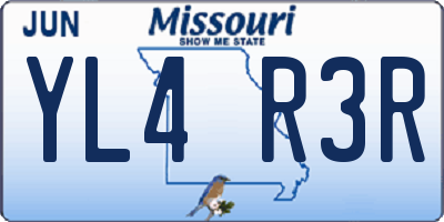 MO license plate YL4R3R