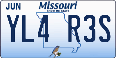MO license plate YL4R3S