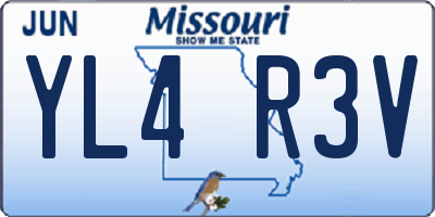 MO license plate YL4R3V