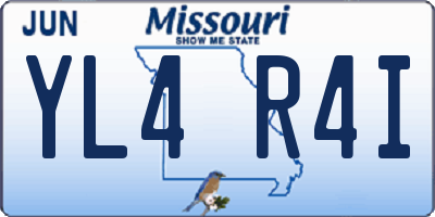 MO license plate YL4R4I