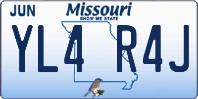 MO license plate YL4R4J