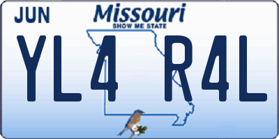 MO license plate YL4R4L