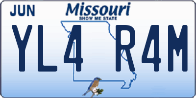 MO license plate YL4R4M