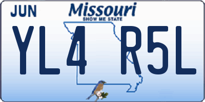 MO license plate YL4R5L