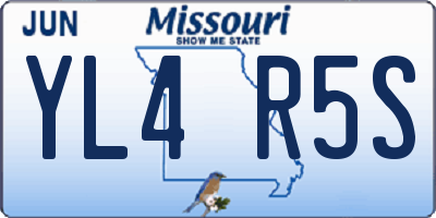 MO license plate YL4R5S