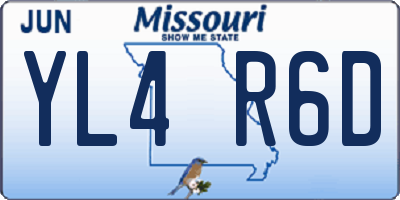 MO license plate YL4R6D