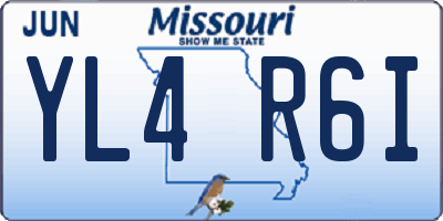 MO license plate YL4R6I