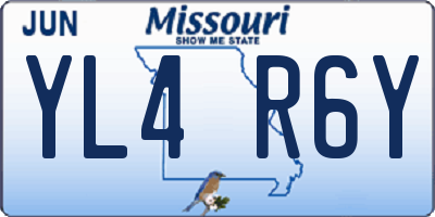 MO license plate YL4R6Y