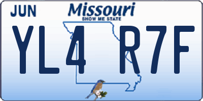 MO license plate YL4R7F