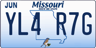 MO license plate YL4R7G