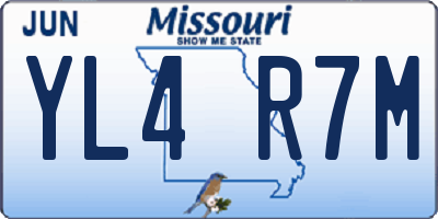 MO license plate YL4R7M