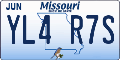 MO license plate YL4R7S