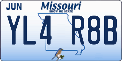MO license plate YL4R8B