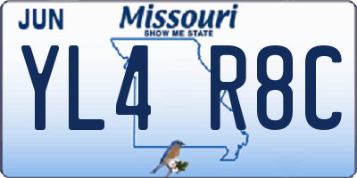 MO license plate YL4R8C