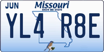 MO license plate YL4R8E