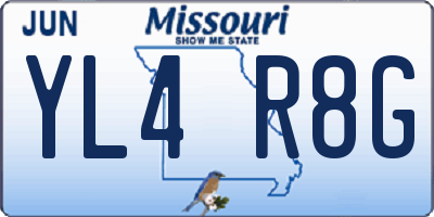 MO license plate YL4R8G