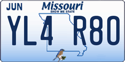 MO license plate YL4R8O