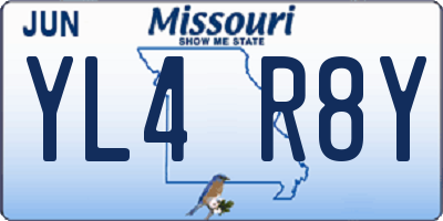 MO license plate YL4R8Y