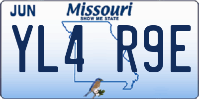 MO license plate YL4R9E