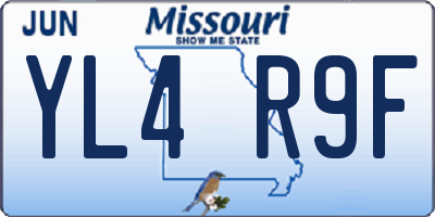 MO license plate YL4R9F