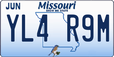 MO license plate YL4R9M