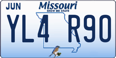 MO license plate YL4R9O