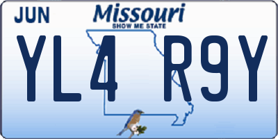 MO license plate YL4R9Y