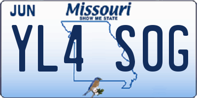 MO license plate YL4S0G