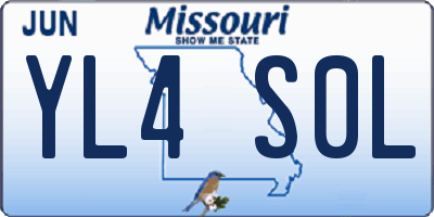 MO license plate YL4S0L
