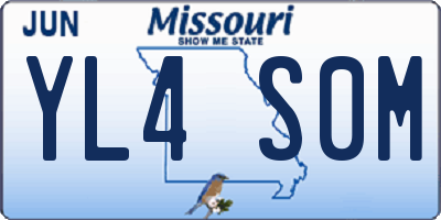 MO license plate YL4S0M
