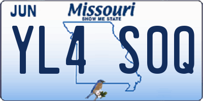 MO license plate YL4S0Q